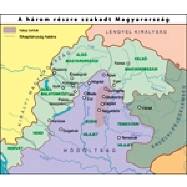 három részre szakadt magyarország térképe